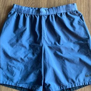 Nike blue training shorts.